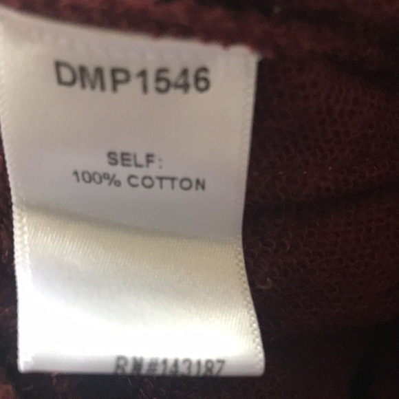 NWT Dance & Marvel side slit burgundy sweatpants - Picture 11 of 11